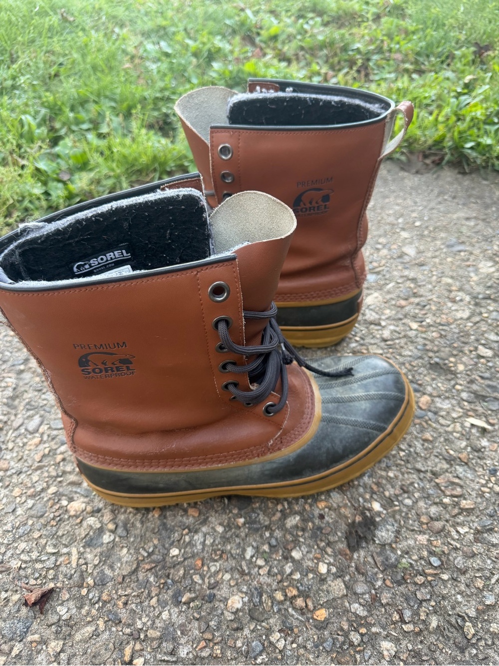 Sorel 1964 Premium Men’s 11 Brown Leather Waterproof Winter Snow Boots